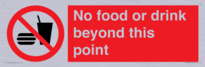 No food or drink beyond this point